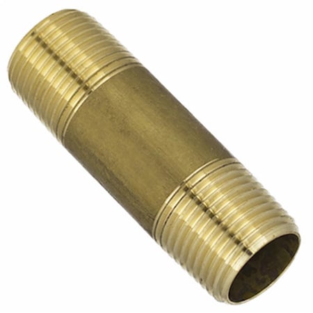 Defenseguard 0.375 in. Male Pipe Thread x 2 Long Brass Nipple 6PK DE3247680